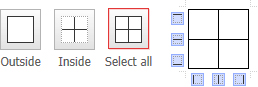 Example) Select the border - applies both border