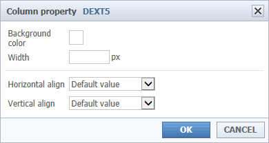 Vertical Line property view